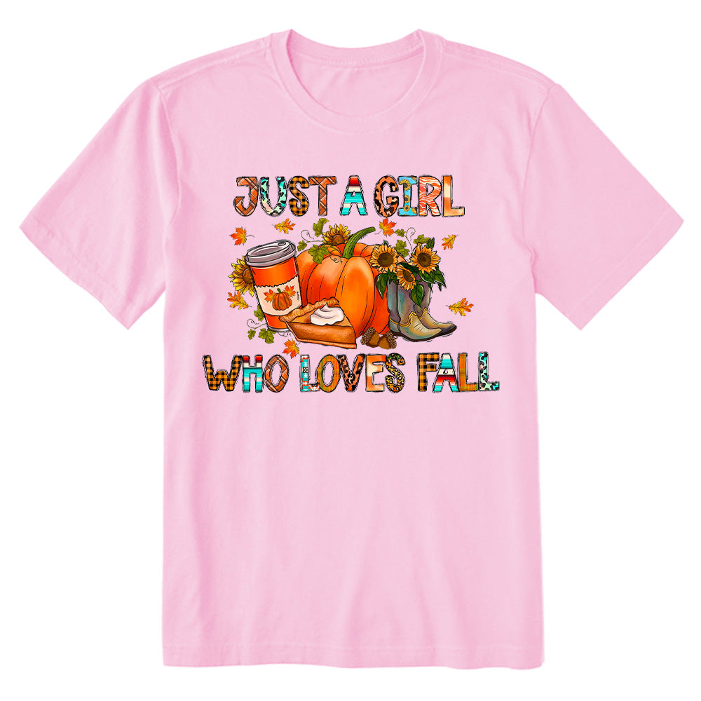 Just a Girl Who Loves Fall T-shirt