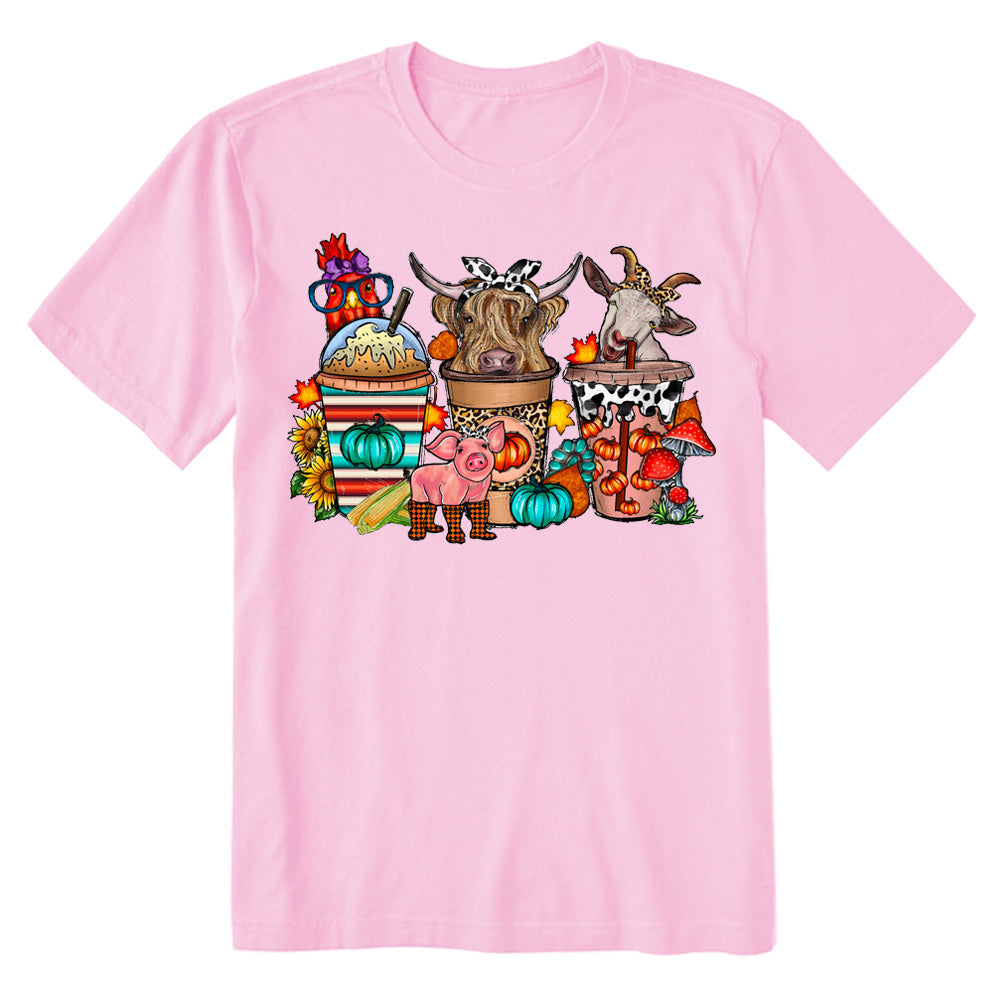 Pumpkin Spice Latte Fair Animals T-shirt