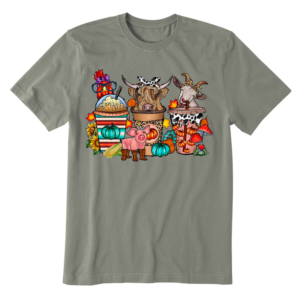 Pumpkin Spice Latte Fair Animals T-shirt