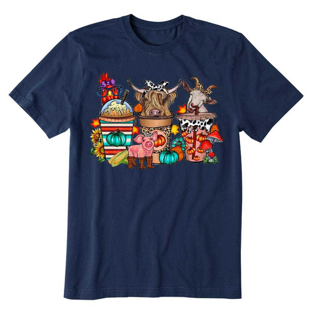 Pumpkin Spice Latte Fair Animals T-shirt