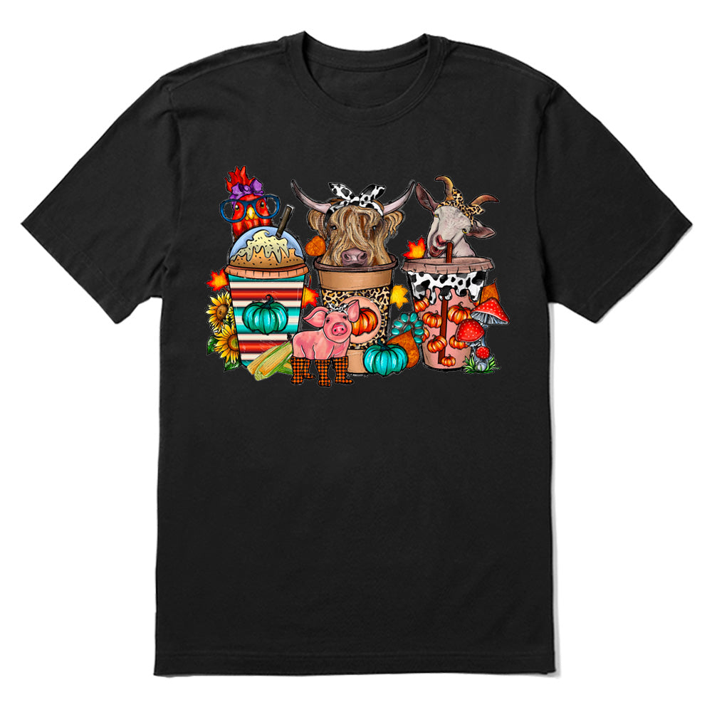 Pumpkin Spice Latte Fair Animals T-shirt