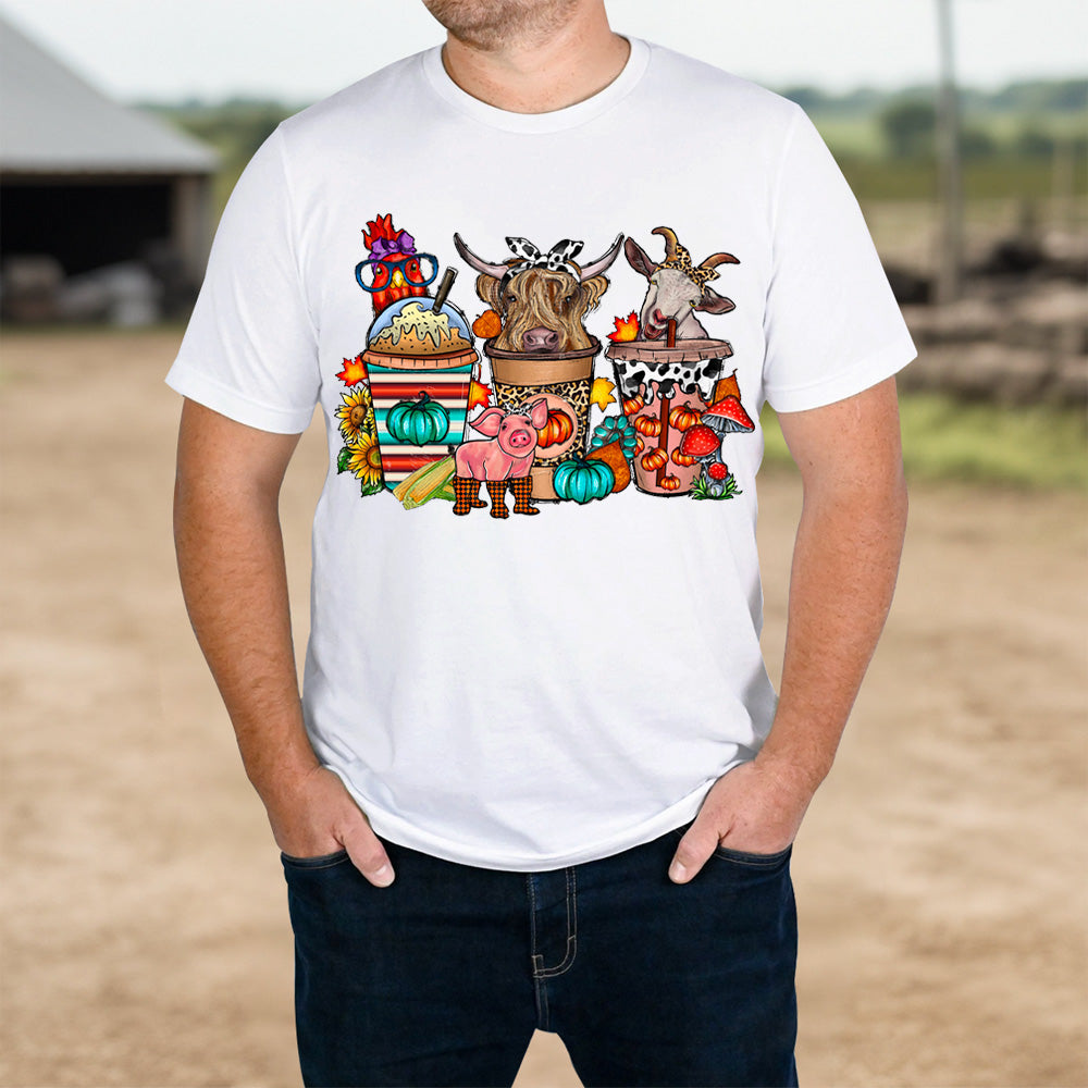 Pumpkin Spice Latte Fair Animals T-shirt